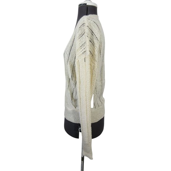 ASTR wrap front pointelle knit sweater - Picture 2 of 11